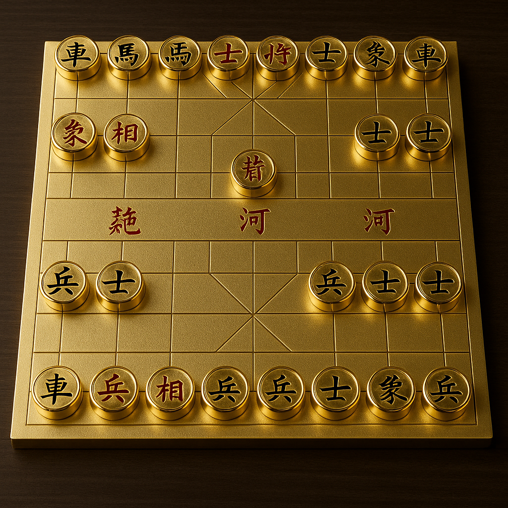 Bộ Cờ Tướng Mạ Vàng