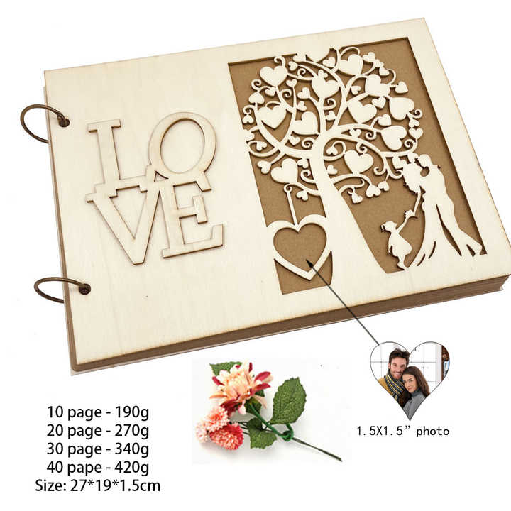 Album Gỗ Khắc Laser