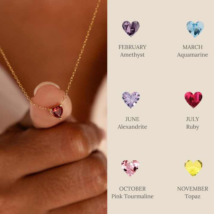 Dây chuyền mặt đá trái tim