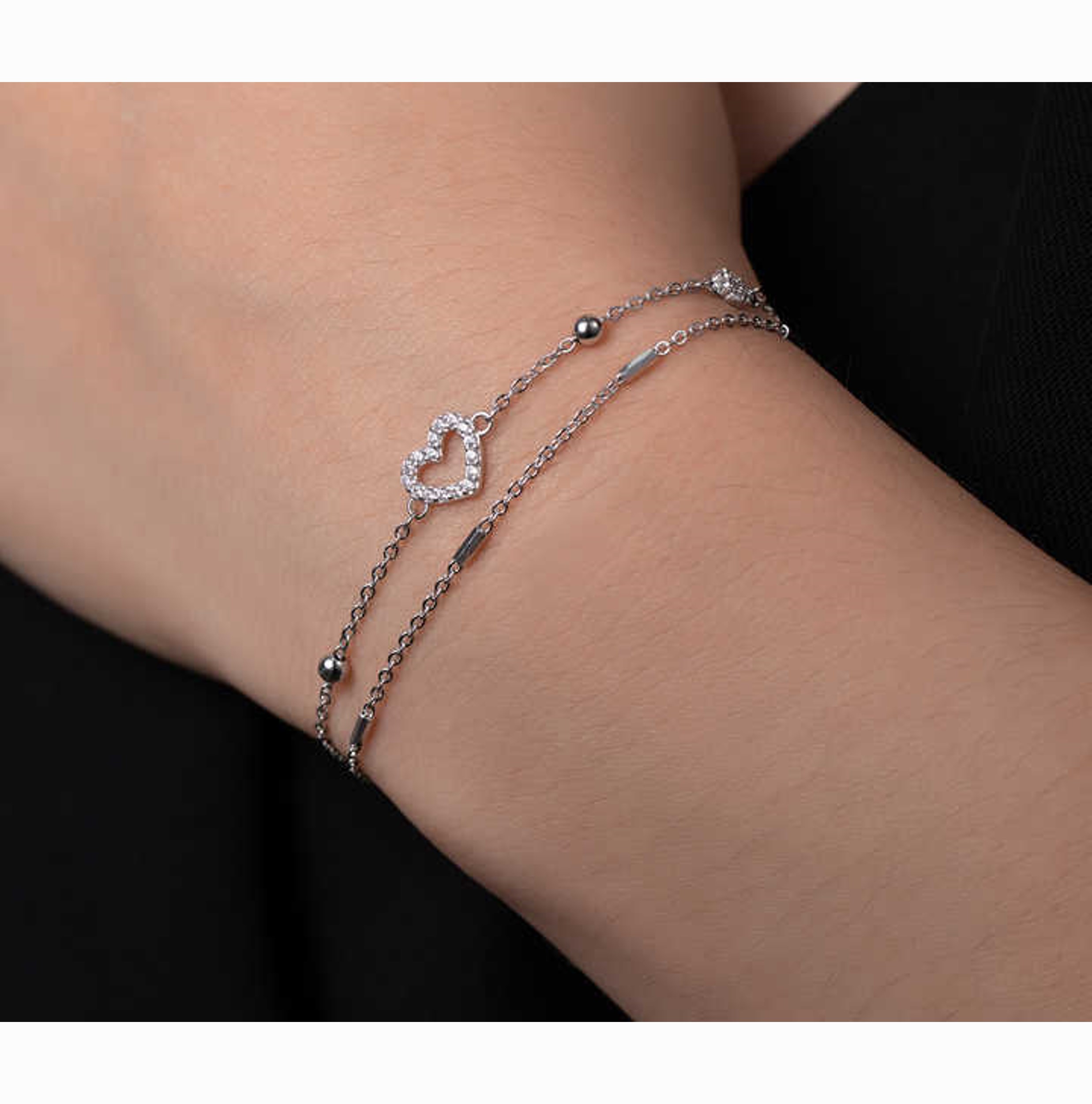 Lắc tay Double Heart