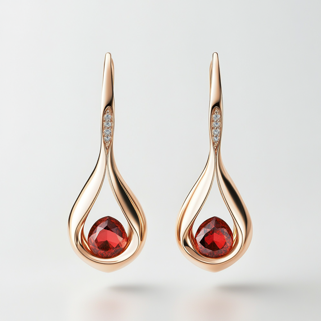 Rose Ember Dangles