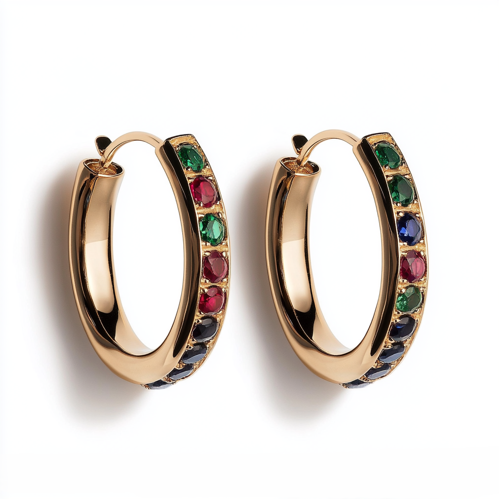 Velvet Flame Hoops